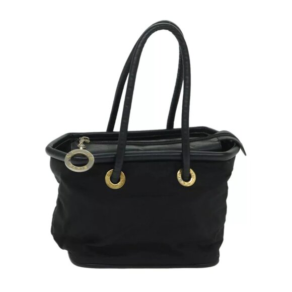 CELINE Hand Bag Nylon Black Auth bs12635 - Picture 1 of 15